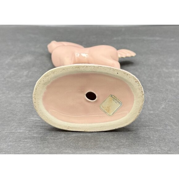 Art Deco Mid Century Mauve Ceramic Pottery Horse Statue Figurine - Picture 6 of 9